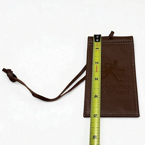 Theres No Place Like The Forest Brown Leather Bag Tag Luggage Tag Wake Forest - Picture 3 of 6